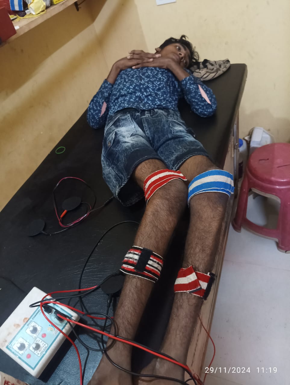 Patient undergoing exercise therapy